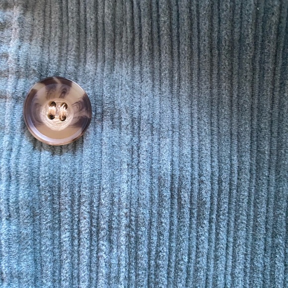 AVEC LES FILLES Teal courderoy pea coat - Picture 5 of 8